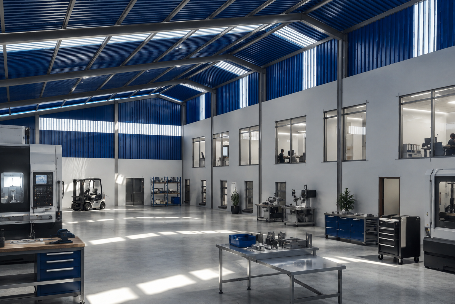 Production and workshop hall